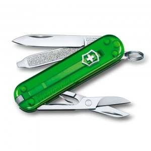 Нож-брелок Victorinox Classic SD Colors Green Tea 58мм 0.6223.T41G