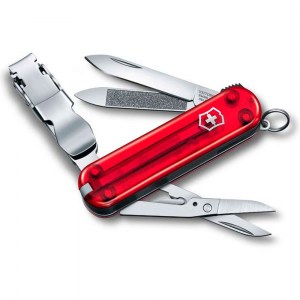 Нож-брелок Victorinox NailClip 580 Transparent Red 65 мм 0.6463.T