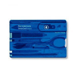 Швейцарская карточка Victorinox SwissCard Classic Transparent Blue 10 функций 0.7122.T2