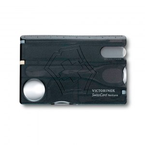 Швейцарская карточка Victorinox SwissCard Nailcare Transparent Black 13 функций 0.7240.T3