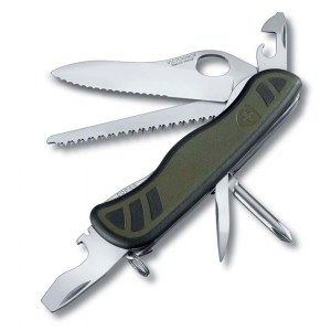 Нож Victorinox Swiss Soldier's Knife 08 One Hand Green/Black 111 мм 0.8461.MWCH