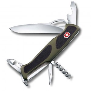 Нож Victorinox RangerGrip 61 One Hand Green/Black 130 мм 0.9553.MC4