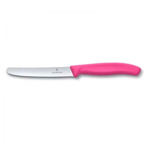 Кухонный нож для томатов и сосисок Victorinox SwissClassic розовый 11см 6.7836.L115