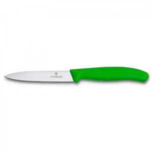 Кухонный нож для овощей Victorinox SwissClassic зелёный 10см 6.7706.L114