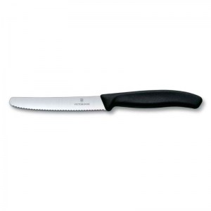 Кухонный нож для томатов и сосисок Victorinox SwissClassic чёрный 11см 6.7833