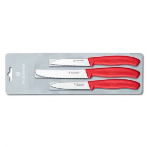Кухонный набор из 3 ножей Victorinox SwissClassic красный 6.7111.3