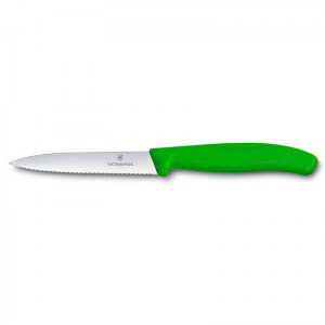 Кухонный нож для овощей Victorinox SwissClassic зелёный 10см 6.7736.L4