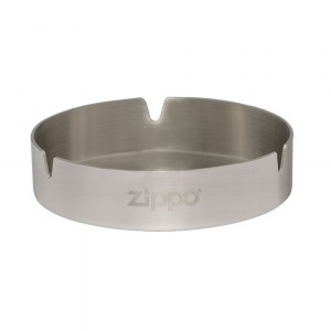 Пепельница Zippo серебристая с логотипом диаметр 10см 121512