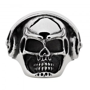 Кольцо Zippo в форме черепа серебристое диаметр 22,3 мм 2006573