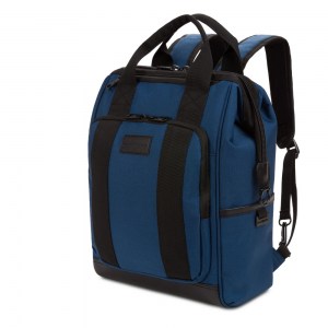 Городской рюкзак-сумка с отделением для ноутбука SwissGear Doctor Bag синий/черный 20л 3577302405