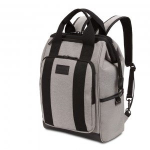 Городской рюкзак-сумка с отделением для ноутбука SwissGear Doctor Bag серый/черный 20л 3577424405