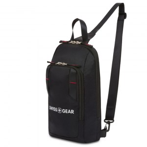 Рюкзак однолямочный SwissGear черный/красный 4л 3992202550