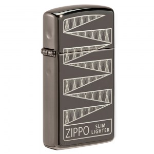 Зажигалка Zippo Slim 65th Anniversary Black Ice 49709