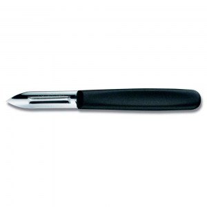 Нож для чистки картофеля Victorinox двустороннее лезвие черный 5.0203