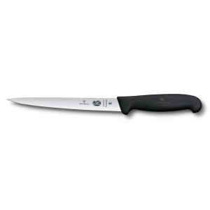 Нож кухонный Victorinox Fibrox филейный для рыбы черный 18 см 5.3813.18