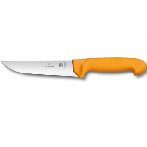 Нож кухонный Victorinox Swibo мясника/ для забоя желтый 18 см 5.8421.18