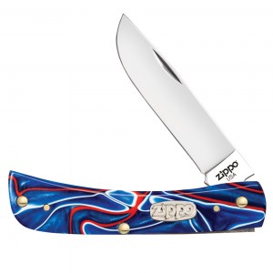 Нож перочинный Zippo Patriotic Kirinite Smooth Sodbuster Jr 92мм синий 50510_207