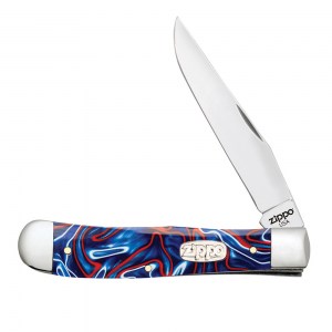 Нож перочинный Zippo Patriotic Kirinite Smooth Trapper 105мм синий 50511_207
