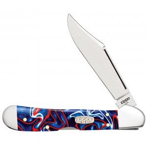 Нож перочинный Zippo Patriotic Kirinite Smooth Mini Copperlock 92мм синий 50531_207