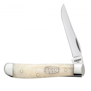 Нож перочинный Zippo Smooth Natural Bone Mini Trapper 89мм слоновая кость 50559_207