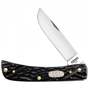 Нож перочинный Zippo Rough Black Synthetic Sodbuster Jr 92мм черный 50576_207