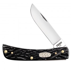 Нож перочинный Zippo Rough Black Synthetic Sodbuster Jr 92мм черный 50576_207