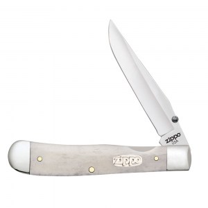 Нож перочинный Zippo Smooth Natural Bone Trapperlock 105мм слоновая кость 50596_207