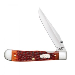 Нож перочинный Zippo Chestnut Bone Standard Jigged Trapperlock 105мм коричневый 50599_207