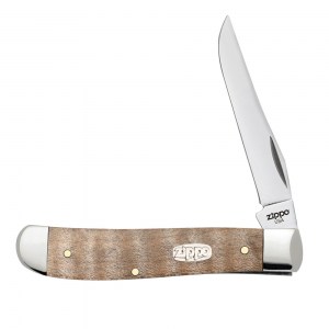 Нож перочинный Zippo Natural Curly Maple Wood Mini Trapper 89мм бежевый 50606_207