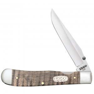 Нож перочинный Zippo Natural Curly Maple Wood Trapperlock 105мм бежевый 50609_207