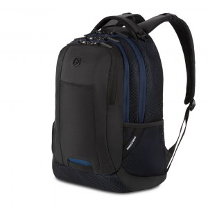 Городской рюкзак с отделением для ноутбука SwissGear черный/синий 24л 5505203409