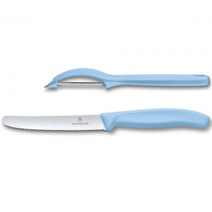 Кухонный набор Victorinox Swiss Classic 2 ножа голубой 6.7116.21L22