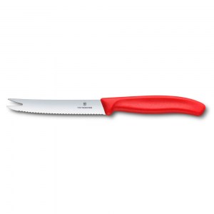 Нож кухонный Victorinox для сыра и колбасы SwissClassic красный 11 см 6.7861