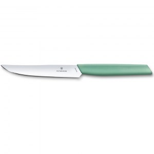 Нож кухонный Victorinox Swiss Modern для стейка зеленый 12 см 6.9006.1241