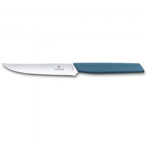 Нож кухонный Victorinox Swiss Modern для стейка и пиццы синий 12 см 6.9006.12W2
