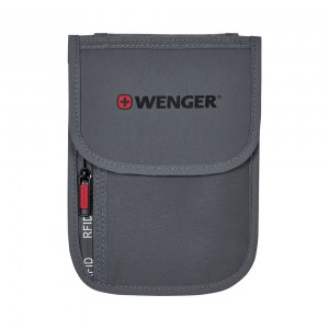 Кошелек на шею Wenger с защитой RFID серый 611878