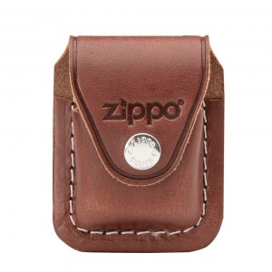Чехол Zippo для широкой зажигалки с клипом натуральная кожа коричневый LPCB
