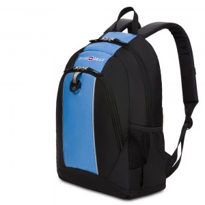 Школьный рюкзак SwissGear черный/голубой 20л SA17222315