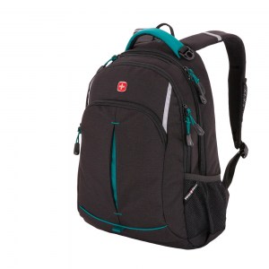 Школьный рюкзак SwissGear черный/бирюзовый 22л SA3165206408