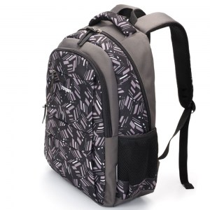 Рюкзак школьный Torber Class X серый с орнаментом 17л T2602-GRE