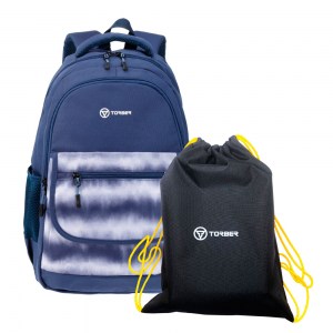 Рюкзак школьный Torber Class X темно-синий 17 л T2743-22-DBLU-M