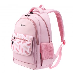 Рюкзак школьный Torber Class X розовый с орнаментом 17 л T2743-22-PNK