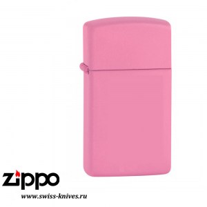 Зажигалка узкая Zippo Slim Pink Matte 1638