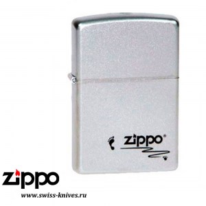 Зажигалка широкая Zippo Classic Footprints Satin Chrome 205 Footprints